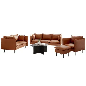 Cassian 7 Seater PU Leather Sofa Set by Luxo, a Saunas for sale on Style Sourcebook