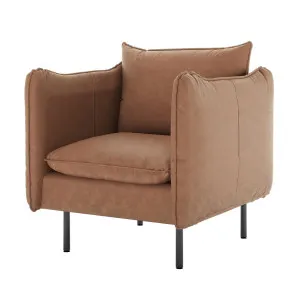 Cassian PU Leather Armchair by Luxo, a Sofas for sale on Style Sourcebook