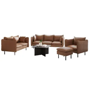 Cassian 7 Seater PU Leather Sofa Set by Luxo, a Saunas for sale on Style Sourcebook