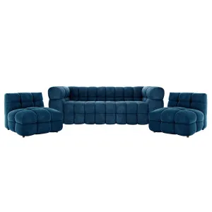 Norah 5-Seater Velvet Sofa Set with Armless Chairs by Luxo, a Saunas for sale on Style Sourcebook