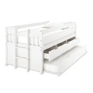 Kiki Solid Single Pine Bed with Trundle & Storage by Luxo, a Saunas for sale on Style Sourcebook