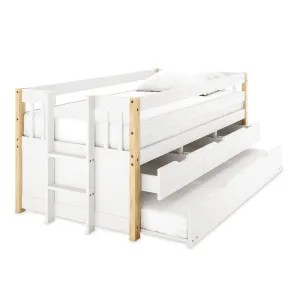 Kiki Solid Single Pine Bed with Trundle & Storage by Luxo, a Saunas for sale on Style Sourcebook