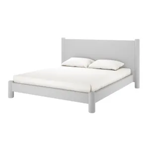 Rhoda Upholstered Boucle Bed - Grey Light by Luxo, a Saunas for sale on Style Sourcebook