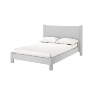 Rhoda Upholstered Boucle Bed - Grey Light by Luxo, a Saunas for sale on Style Sourcebook