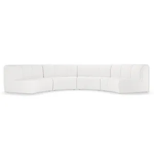Corina 4 Seater Modular Boucle Sofa - White Cream by Luxo, a Saunas for sale on Style Sourcebook