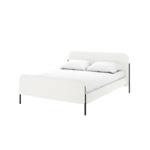 Bonny Boucle Bed Frame - White Cream by Luxo, a Saunas for sale on Style Sourcebook