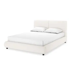 Stacy Boucle Bed Frame - White Cream by Luxo, a Saunas for sale on Style Sourcebook
