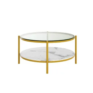 Frances 80cm Tempered Glass Top Coffee Table by Luxo, a Saunas for sale on Style Sourcebook