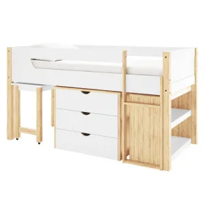 Yuri Loft Bed with Pull-out Desk and Drawers by Luxo, a Saunas for sale on Style Sourcebook