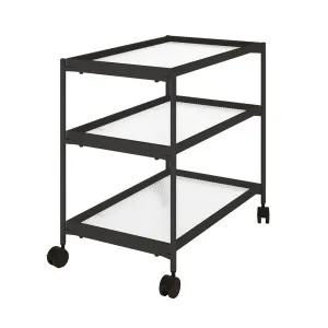 Chelsea 3 Layered Fluted Glass Drinks Trolley by Luxo, a Saunas for sale on Style Sourcebook