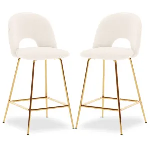 Evie Boucle Bar Stool (Set of 2) by Luxo, a Saunas for sale on Style Sourcebook