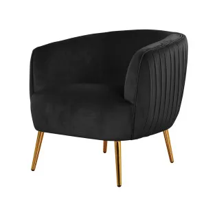 Evelyn Velvet Sofa Accent Chair by Luxo, a Saunas for sale on Style Sourcebook