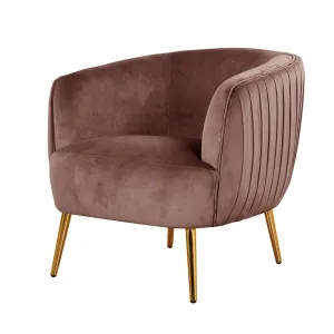 Evelyn Velvet Sofa Accent Chair by Luxo, a Saunas for sale on Style Sourcebook
