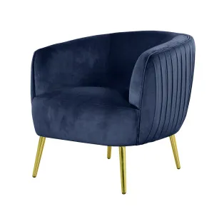Evelyn Velvet Sofa Accent Chair by Luxo, a Saunas for sale on Style Sourcebook