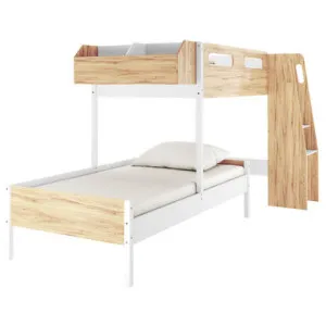 Kathy Bunk Bed with Shelf - Natural White by Luxo, a Saunas for sale on Style Sourcebook