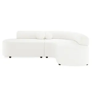 Gemma 4 Seater Boucle Sofa - White Cream by Luxo, a Saunas for sale on Style Sourcebook