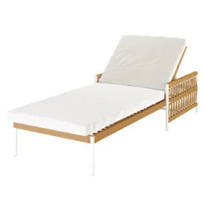Sibutu Wicker Outdoor Sun Loungers with Cushion - Beige Light by Luxo Outdoors, a Saunas for sale on Style Sourcebook