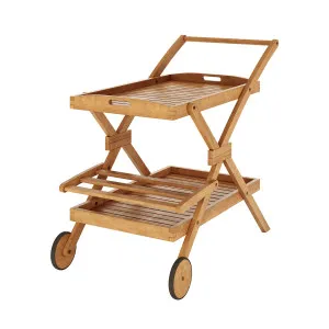 Boca Multi Layered Solid Timber Trolley Table - Natural by Luxo Outdoors, a Saunas for sale on Style Sourcebook