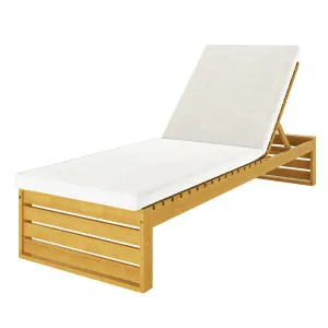 Alabat Solid Timber Outdoor Sun Lounger with Cushion by Luxo Outdoors, a Saunas for sale on Style Sourcebook