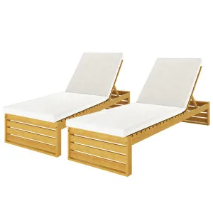 Alabat Solid Timber Outdoor Sun Lounger (Set of 2) by Luxo Outdoors, a Saunas for sale on Style Sourcebook