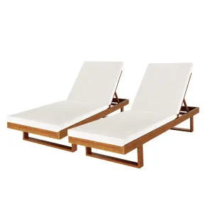 Panay Solid Timber Outdoor Sun Lounger (Set of 2) by Luxo Outdoors, a Saunas for sale on Style Sourcebook