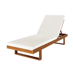 Panay Solid Timber Outdoor Sun Lounger with Cushion by Luxo Outdoors, a Saunas for sale on Style Sourcebook
