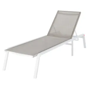 Jabari Textilene & Aluminium Outdoor Sunbed by Luxo Outdoors, a Outdoor Sunbeds & Daybeds for sale on Style Sourcebook