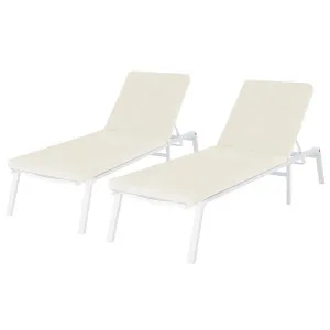 Jabari Outdoor Sunbed with Cushion (Set of 2) by Luxo Outdoors, a Outdoor Sunbeds & Daybeds for sale on Style Sourcebook
