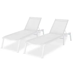 Jabari Textilene & Aluminium Outdoor Sunbed (Set of 2) by Luxo Outdoors, a Outdoor Sunbeds & Daybeds for sale on Style Sourcebook
