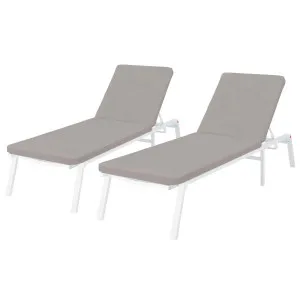 Jabari Outdoor Sunbed with Cushion (Set of 2) by Luxo Outdoors, a Outdoor Sunbeds & Daybeds for sale on Style Sourcebook