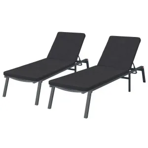 Jabari Outdoor Sunbed with Cushion (Set of 2) by Luxo Outdoors, a Outdoor Sunbeds & Daybeds for sale on Style Sourcebook
