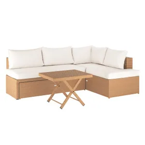 Tybee 4 Seater Outdoor Rattan Modular Sofa Lounge Set by Luxo Outdoors, a Saunas for sale on Style Sourcebook