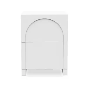 Archen 45cm Bedside Table with Drawers - White by Luxo, a Saunas for sale on Style Sourcebook
