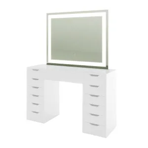 Janika Dressing Table with Drawers and LED Lights by Luxo, a Saunas for sale on Style Sourcebook
