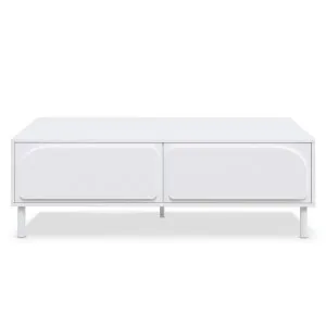 Jayleen 120cm Coffee Table with Drawers - White by Luxo, a Saunas for sale on Style Sourcebook