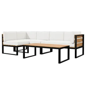 Panaluu 5-Seater Aluminium Corner Outdoor Lounge Set by Luxo Outdoors, a Saunas for sale on Style Sourcebook