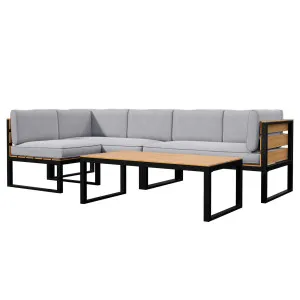 Panaluu 5-Seater Aluminium Corner Outdoor Lounge Set by Luxo Outdoors, a Saunas for sale on Style Sourcebook