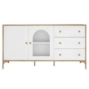 Afra 160cm Sideboard Buffet with Drawers - Natural White by Luxo, a Saunas for sale on Style Sourcebook