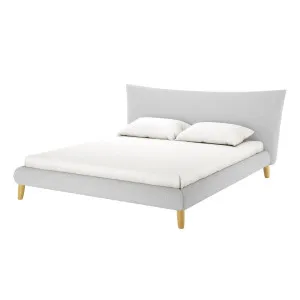 Silvina Upholstered Boucle Bed - Grey Light by Luxo, a Saunas for sale on Style Sourcebook