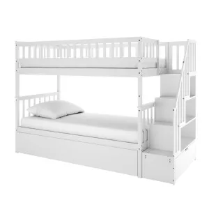 Jessica Timber Bunk Bed with Storage Staircase by Luxo, a Kids Beds & Bunks for sale on Style Sourcebook