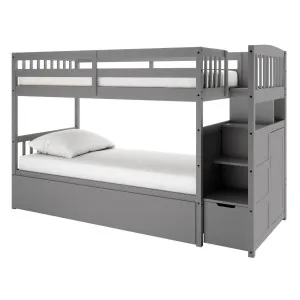 Flavia Timber Bunk Bed with Storage Staircase by Luxo, a Saunas for sale on Style Sourcebook