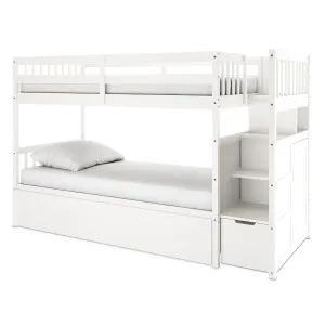 Flavia Timber Bunk Bed with Storage Staircase by Luxo, a Saunas for sale on Style Sourcebook