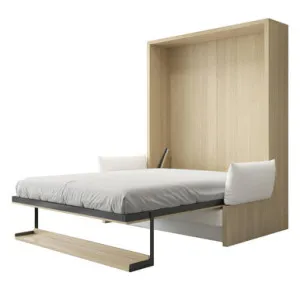 Byron Queen Space Saving Foldout Wall Bed with Sofa - White by Luxo, a Saunas for sale on Style Sourcebook