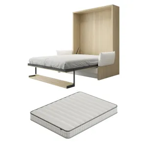 Byron Queen Foldout Murphy Bed with Cybele Mattress Package - White by Luxo, a Saunas for sale on Style Sourcebook