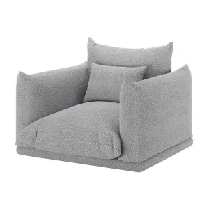 Berlin Single Seater Boucle Sofa with Pillow by Luxo, a Saunas for sale on Style Sourcebook