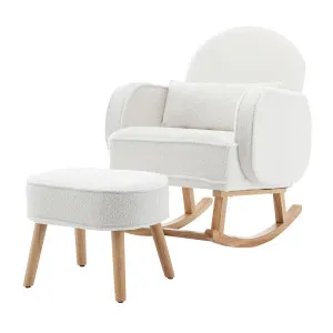 Aura Boucle Rocking Chair with Ottoman by Luxo, a Saunas for sale on Style Sourcebook