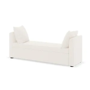 Zamira 151cm Boucle Storage Bench  with Throw Pillows by Luxo, a Saunas for sale on Style Sourcebook