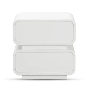 Zimerman 50cm Two Drawer Bedside Table - White by Luxo, a Bedside Tables for sale on Style Sourcebook
