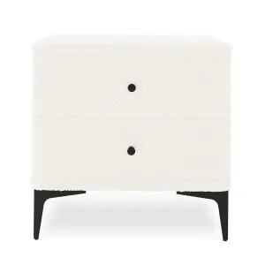Shona Boucle Upholstered Bedside Table by Luxo, a Bedside Tables for sale on Style Sourcebook