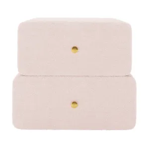 Tyla Boucle Upholstered Bedside Table by Luxo, a Bedside Tables for sale on Style Sourcebook